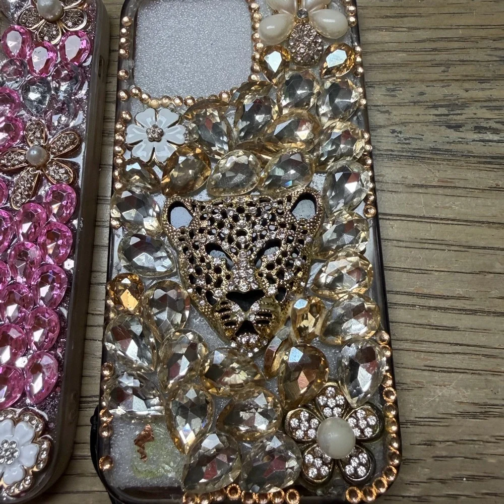 2 iPhone 14 Pro Max Luxury Bling  Case